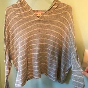 cropped knit hoodie from Hollister